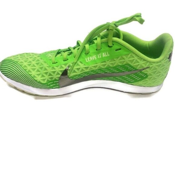 Nike Zoom Rival XS Track Running Racing Shoes w Spikes & Bag Electric Green 8.5 - Picture 7 of 9